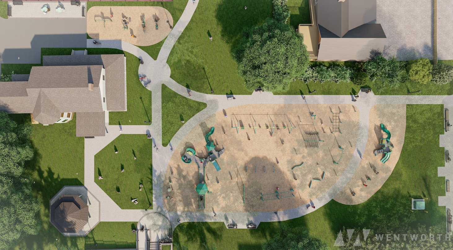 <p>Rendering of the proposed plans for Benson Memorial Park. (Wentworth Landscapes)</p>
