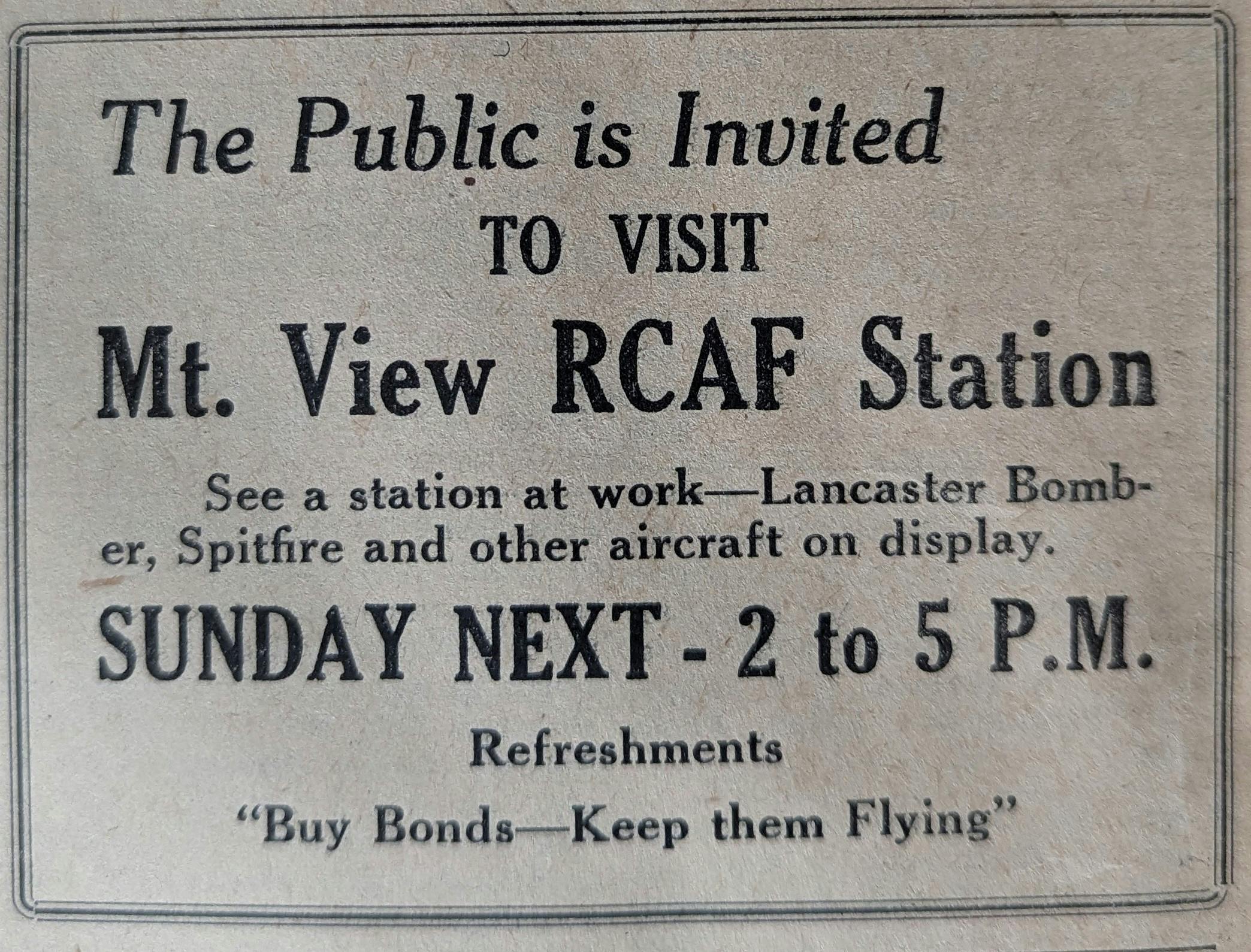 <p>Advertisement from the Picton Gazette of 5 May, 1944</p>
