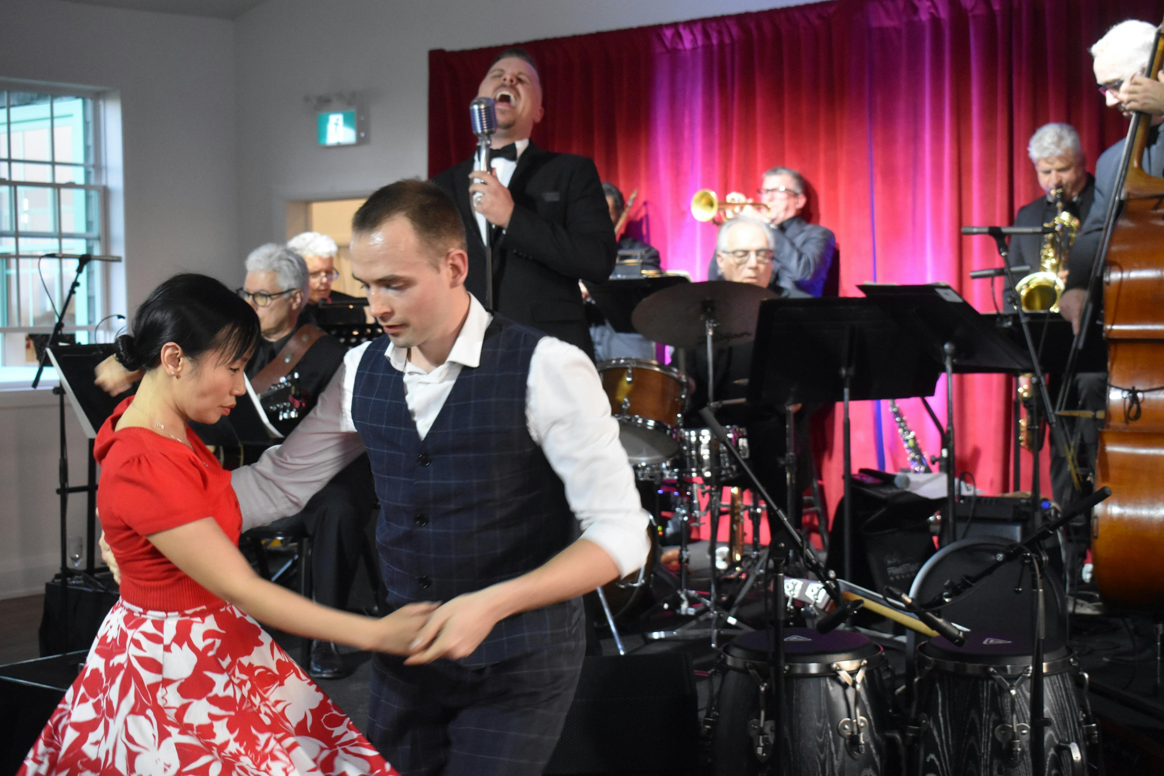 <p>Dancing to the sounds of Brian Barlow at the Sergeants Mess Hall (Photo: Jason Parks / Gazette Staff)</p>
