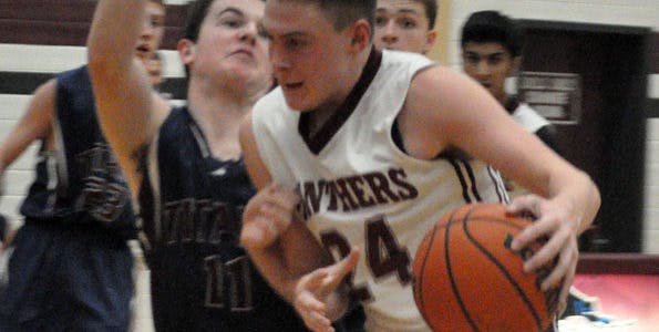 <p>Driving &#8211; Power forward Logan Stark is just one of a wide array of weapons that should keep the PECI Senior Basketball Panthers in the hunt for Bay of Quinte Conference supremacy this season. (Gazette file photo)</p>
